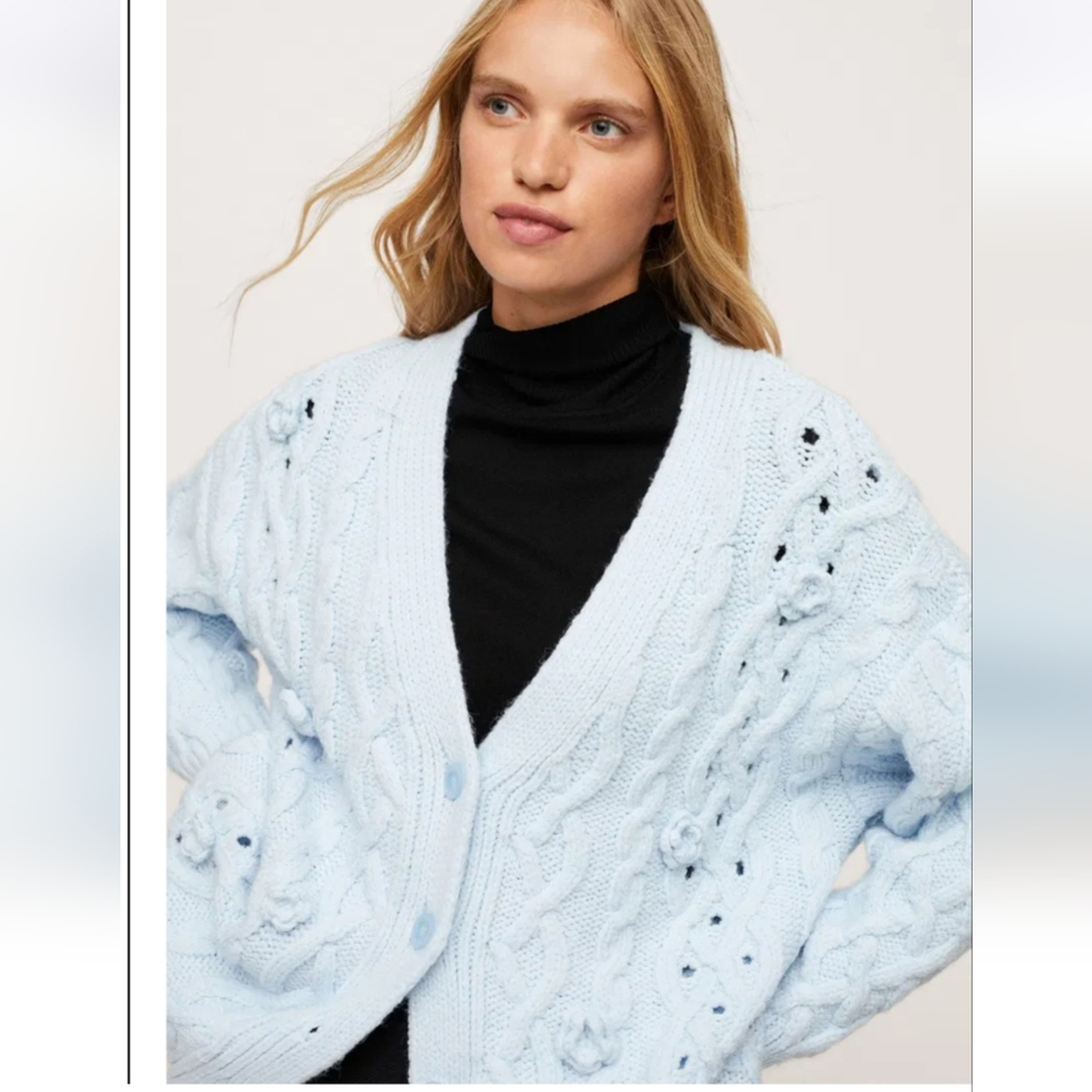 BNWT! Mango flowers knit cardigan - Picture 5 of 6